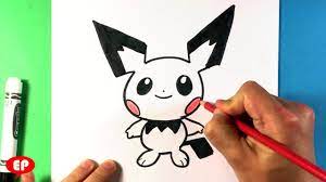Whenever pikachu comes across something new, it blasts it with a jolt of electricity. How To Draw Pichu Pokemon Super Smash Bros Ultimate Easy Pictures To Draw Step For Beginners Youtube