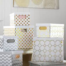 Simply find a secure hiding spot in your house or on your property and store your valuables. Metallic Printed Storage Bins Sale Pottery Barn Teen