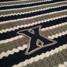 Are you looking for a simple, impressively stitched blanket that has only a rather than just crocheting impressive stitches, would you actually rather create some kind of visual pattern in the blanket? Dallas Cowboys Crochet Blue Grey And White Blanket Multiple Etsy Dallas Cowboys Blanket Chevron Baby Blankets Handmade Blanket