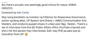 The second best result is rosa a cortes age 40s in emory, tx. Jc Punongbayan On Twitter Are You A Qc Voter At A Loss Whom To Vote For Mayor There May Actually Be One Good Choice Emma Orozco Sharing Below The Fb Comments Of