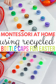 Reread caps for sale, encouraging students to join in on the repetitive parts. Montessori Activity At Home Using Recycled Bottle Caps For Easter Active Littles