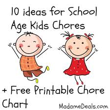 Free Printable Chore Charts 10 Ideas For School Age Kid