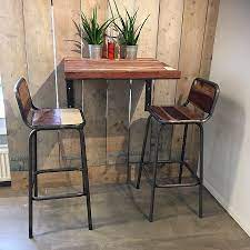 wandtafel inklapbaar hout industrieel blockdesign eetkamer bar keuken bartafel bar tafels