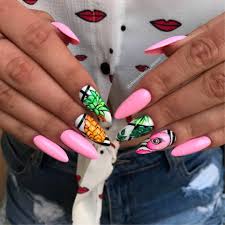 Pin By Mahalya On Nails Spring Acrylic Nails Cute Acrylic Nails