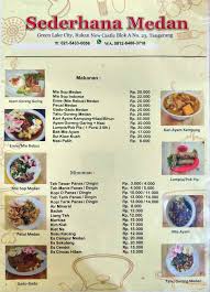 Sumatera utara, tepatnya di medan, terdapat beberapa makanan memiliki aroma dari rempahnya yang khas. Menu Sederhana Medan Ruko New Castle Cengkareng Jakarta Barat Kuliner Traveloka