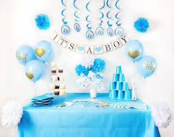 I don't know how i can love these words, and the animated elephant who brought them to life, became the inspiration for an all things elephant baby shower, from which i. Baby Shower Decorations It S A Boy Banner And Balloons Blue Photo Booth Props Elephant Theme Swirlers Flower Decor Favors Party Supplies Set For Boys All In One Value Bundle The