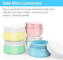 6 Pack Travel Containers for Toiletries, Leakproof Silicone & PP Cream Travel Jars,0.67oz Travel Size Containers with Hard Sealed Lids for Face Hand ...