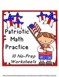 Memorial Day Math No Prep Worksheets Patriotic Math Math Math Worksheets