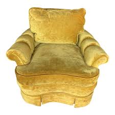 1970s Vintage Ross Furniture Co Gold Crush Club Chair Club Chairs Chair Antique Decor