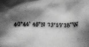 19 Tattoos That Literally Everyone Got In 2014 Coordinates Tattoo Gps Coordinates Tattoo Cute Tattoos