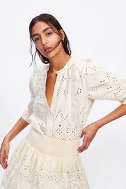 Women S New In Clothes New Collection Online Zara South Africa Embroidery Skirt Cutwork Embroidery Embroidered Top