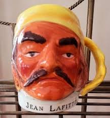 VINTAGE CERAMIC PIRATE MUG JEAN LAFITTE