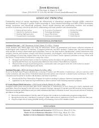 Assistant Principal Resume Sample Education Resume Professional Resume Samples Job Resume Samples