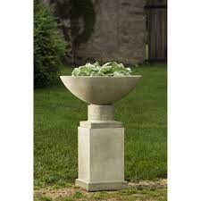Keystone offers a range of urn and pedestal combinations. Savoy Planter On Pedestal Modern Outdoor Urn Kinsey Garden Decor