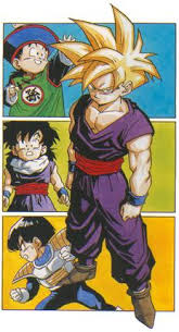 After rescuing gohan from getting hit from broly's ki blast in a comical situation, goku's gi on his back was damaged. Gohan Wikipedia