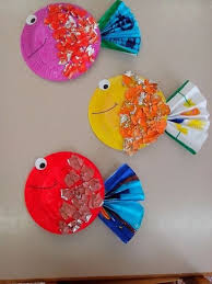 Basteln Mit Papptellern 51 Ausgefallene Bastelideen Fur Kinder Fische Basteln Basteln Mit Pappteller Bastelideen