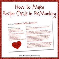 These blank recipe cards templates, available in pdf and microsoft word (.doc) formats, are easy to download and print. How To Make Recipe Cards In Picmonkey Home Cooking Memories