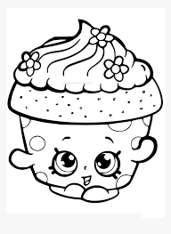 Make a coloring book with cherry shopkin for one click. Shopkin Drawing Black And White Transparent Png Clipart Cute Cupcake Coloring Pages Png Download Transparent Png Image Pngitem