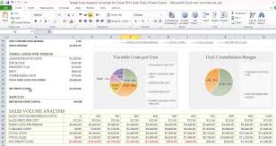 Break Even Analysis Template For Excel 2013 With Data Driven