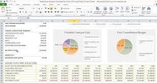 break even analysis template for excel 2013 with data driven