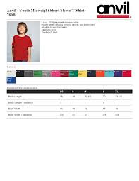 Anvil T Shirts Sizing Chart Agbu Hye Geen