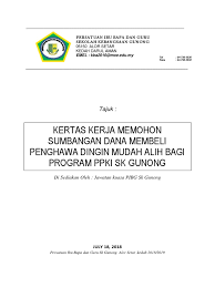 11.1 pendapatan 11.2 perbelanjaan 11.3 sumbangan 12.0keperluan peralatan senarai. Kertas Kerja Mohon Sumbangan Penghawa Dingin Docx