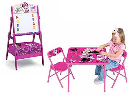 The Disney Minnie Mouse Kids Folding Activity Play Table And Chair Set Offers Your Little Clubhouse Fan Disney Furniture Disney Activities Table And Chair Sets