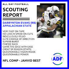 Adf Scouting Report Football App State Fantasy Football