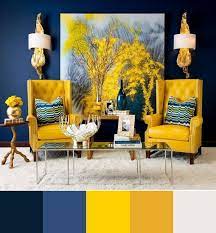 Blue And Yellow Interior Design Colour Scheme Blue Colour Design Gelb I Interior Design Color Schemes Living Room Color Schemes Colorful Interior Design
