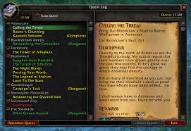 Questie is a quest helper for world of warcraft: Wide Quest Log Addons World Of Warcraft Curseforge