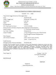 Lantas, siapa yang berhak mengeluarkan surat keterangan penghasilan?. Contoh Surat Domisili Cv