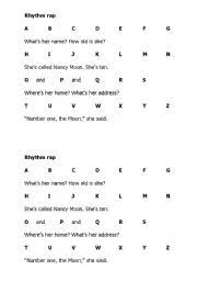 Elmo's rap alphabet is a sesame street song. English Worksheets Abc Rap