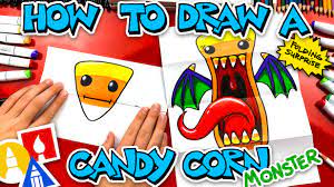 How to draw hamburger and fries. How To Draw A Candy Corn Monster Folding Surprise