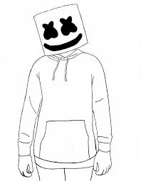 A dj that makes edm (electronic dance music). Marshmello Fortnite Coloring Pages Print For Free Wonder Day
