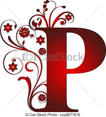 Capital Letter P Red