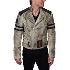 Junker Designs Serpent Exclusive Leather Biker Jacket In Off White White Leather Jacket Jackets Leather Biker Jacket