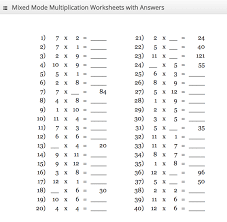 10 To 30 Times Tables