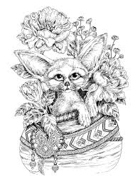Vector ethnic pattern can be used for wallpaper, pattern fills, coloring books and. Color Page For Adults Animals And Flowers All Coloring Pages Order