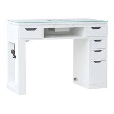 Free Tech Stool Whale Spa Valentino Modern Glass Top Manicure Table In 2020 Manicure Table Salon Furniture Manicure