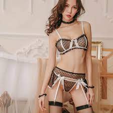 Panty doesn't like sweets (while stocking loves them), and stocking hates spicy food (while panty loves it). Cute Sexy Women Lingerie 3pcs Set Bra Panties Stockings Set Transparent Lace Bikini Cute Exotic Apparel Kawaii Lingerie Lingerie Sets Aliexpress