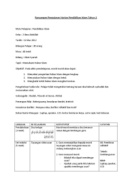 Literasi dasar (foundational literacies), kompetensi (competencies), dan kualitas karakter (character qualities). Rancangan Pengajaran Harian Pendidikan Islam Tahun 2