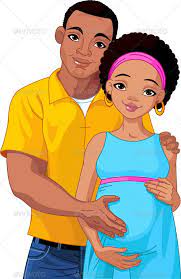 Pregnant Pair African American Couples Art Love Couple African American Babies
