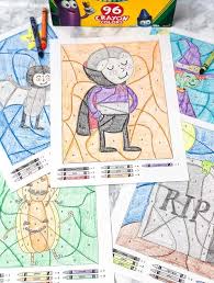 Each halloween coloring page printable is my own original illustration. Use These Halloween Color By Number Printables For Creative Family Fun