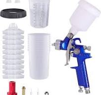 ROIKETU Mini Paint Sprayer with 10pcs 350ML Mixing Quick Cup,Spray Paint  Gun Set Contain 1.0/0.8MM Nozzle for Car Painting,Furniture Surface  Spraying ...