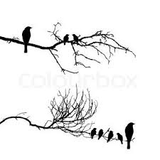 Birds On A Branch Tattoo Vector Silhouette Of The Birds On Branch Vector Colourbox Silhouette Tattoos Mom Tattoos Branch Tattoo