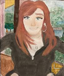 This is my attempt at painting Nicole Kidman, liked the picture of her with  the wavy hair. But after repeated practice attempts, I couldn't even get  close to a likeness of it.