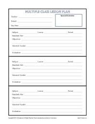 Daily Multi Class Lesson Plan Template Secondary Lesson Plan Templates Daily Lesson Plan Printable Lesson Plans