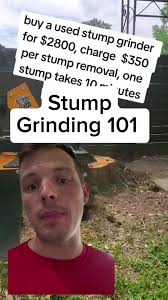 Stump grinding 101 #stumpgrinding #landscapingbusiness #sidehustleideas  #entrepreneur #businessowner