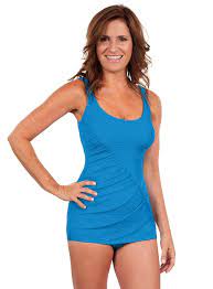Krinkle Chlorine Resistant Diagonal Sheath In Sea Blue Chlorine Resistant Swimwear Swim Sweat Great For Wate Chlorine Resistant Swimwear Swimwear Women