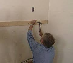 Using a french cleat is probably the easiest way to hang a cabinet on the wall when working alone. The Trick To Hanging Kitchen Wall Cabinets Ron Hazelton